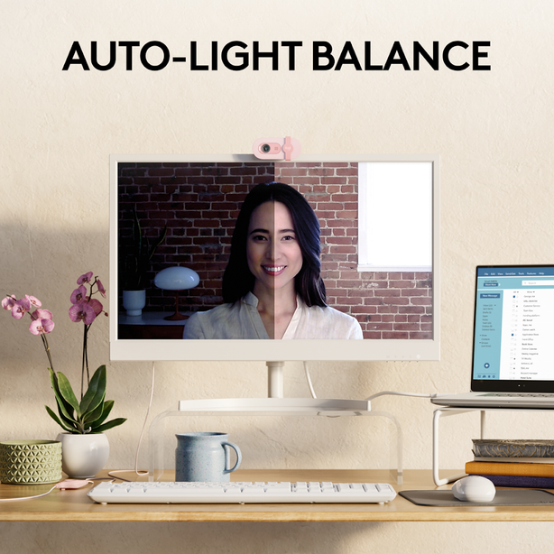 Logitech Brio 100 Full Hd Webcam - Rose