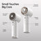 JISULIFE Pro1 Mini Handheld Fan Portable Leather USB Rechargeable 100 Speed Adjustable Quiet Cooling Fan 30H Battery Black