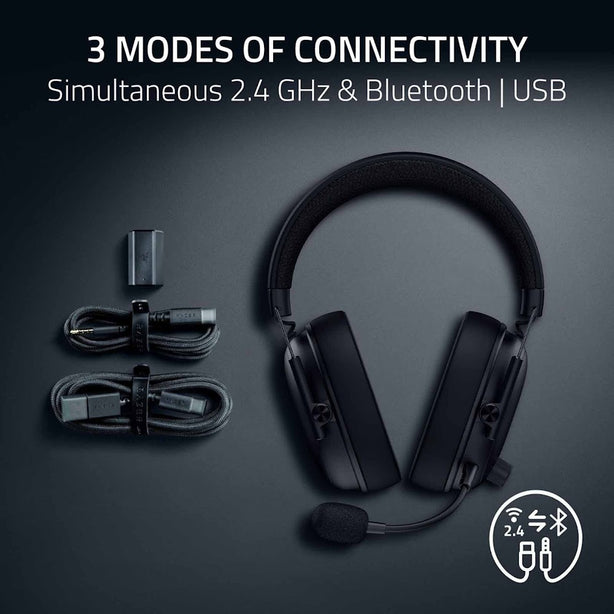 Razer BlackShark V3 Wireless Gaming Headset 2nd Generation HyperSpeed Wireless 2nd Gen TriForce Titanium 2.0 inch (50 mm) Driver HyperClear Ultra - RZ04-05410100-R3M1