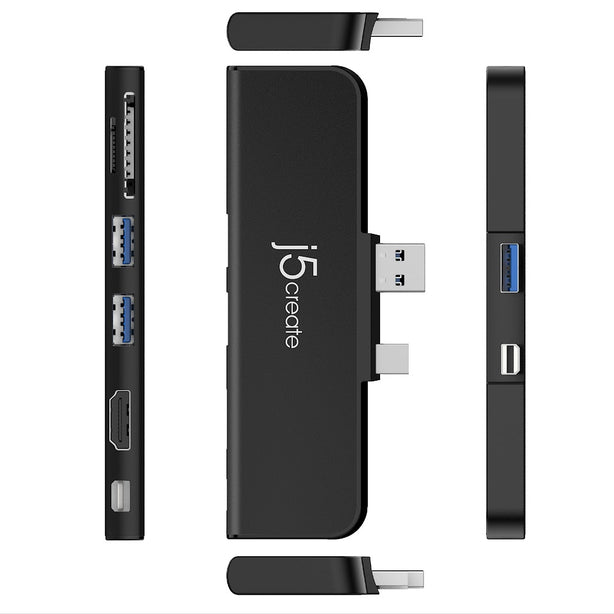 J5Create Ultradrive Mini Dock For Surface Pro 4/5/6 Black Color