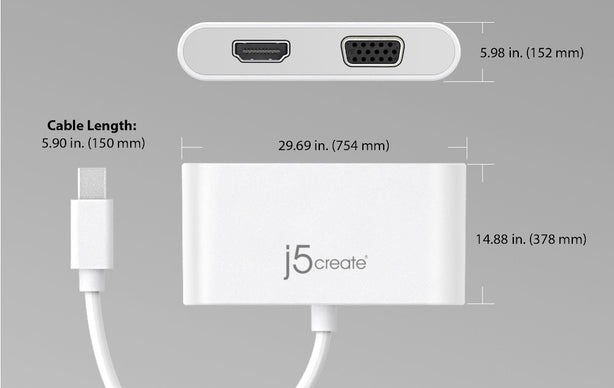 J5create USB Type-C To HDMI & VGA Multi Adapter
