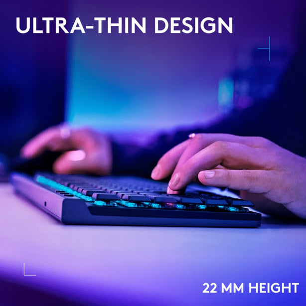 Logitech G515 Lightspeed Tkl Kb Gl-Tactile Black – Tri-Mode Wireless, Gl Mechanical Switches, Pbt Keycaps, Rgb Lighting