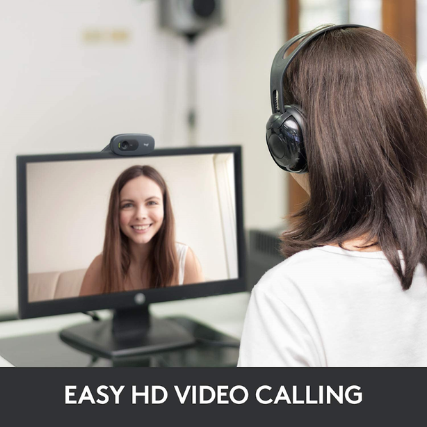 Logitech C270 Hd Webcam – Hd Video, 720P Resolution, Built-In Mic