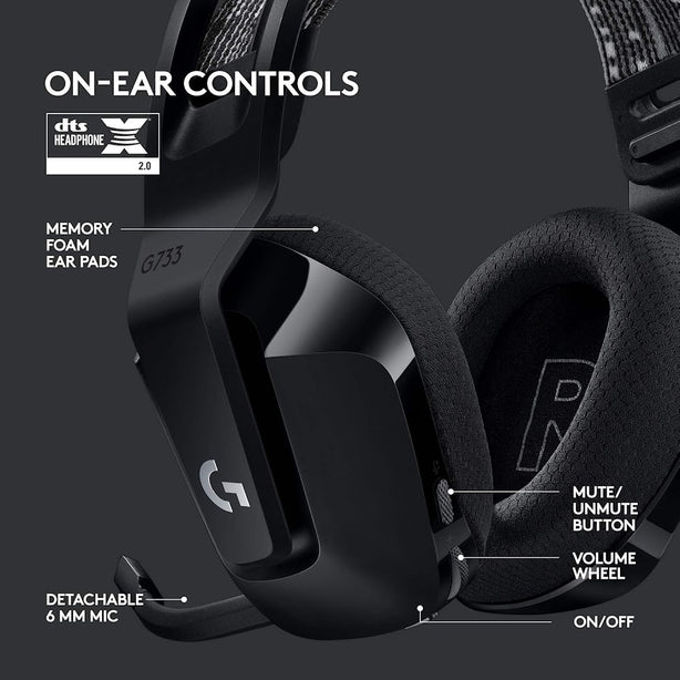 Logitech G733 Lightspeed Wireless RGB Gaming Headset