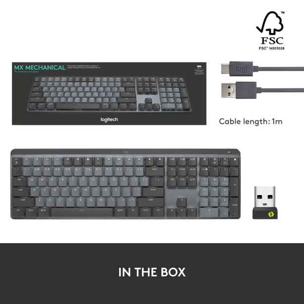 Logitech Mx Mechanical Wireless Keyboard Graphite