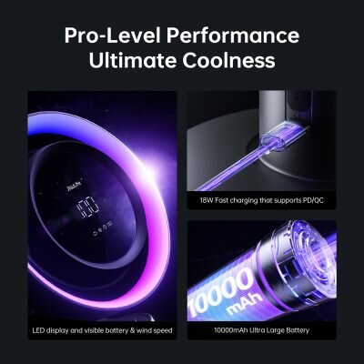 JISULIFE TABLE FAN PRO3-DARK GREY