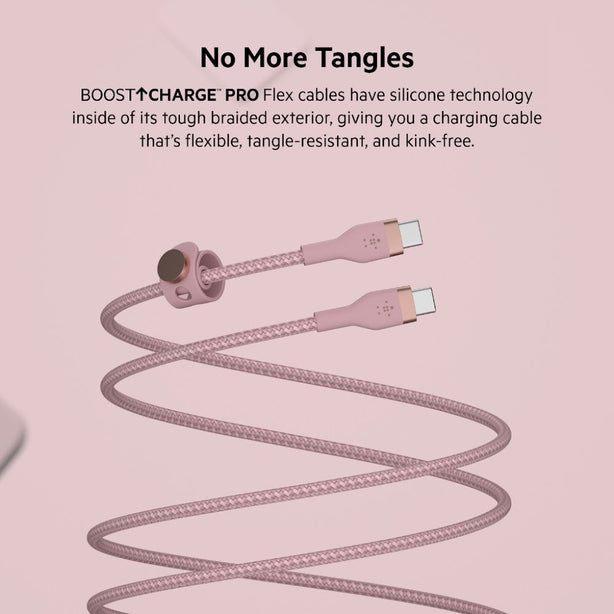 Belkin Usb-C To Usb-C 2.0, Braid Sil, 1M, Blue Magnetic Management