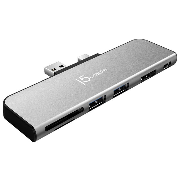 J5Create Ultradrive Mini Dock For Surface Pro 4/5/6 Silver Color