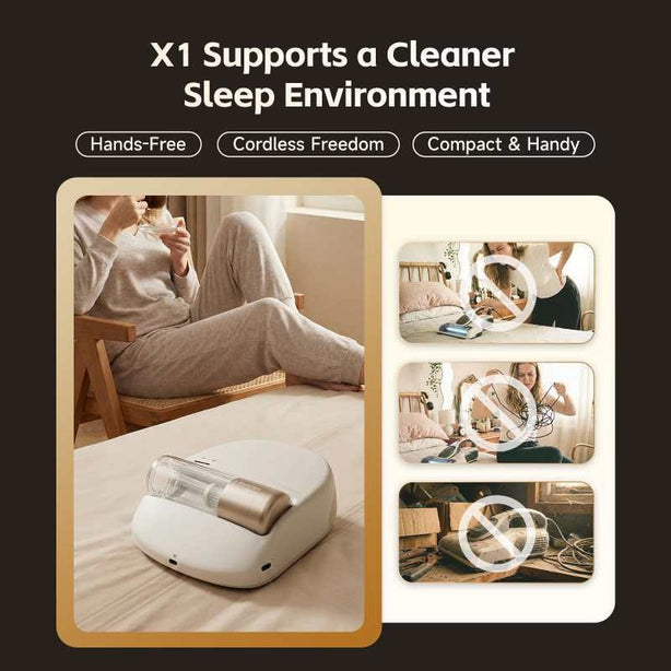 CREATULIZE X1 Robot Bed Vacuum Cleaner White