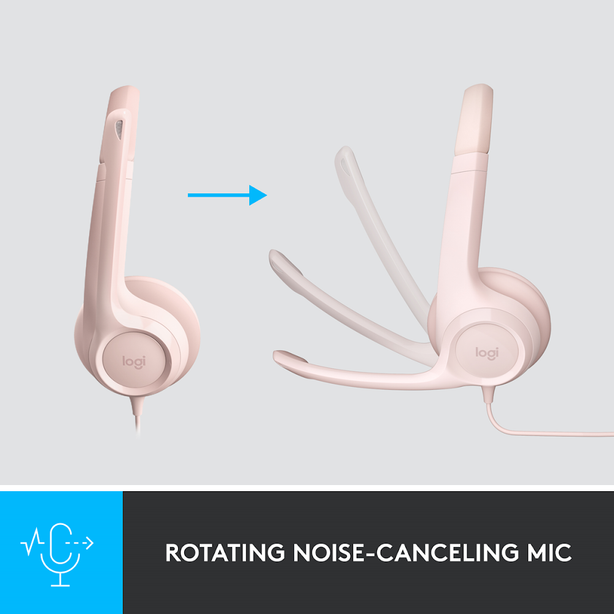 Logitech H390 Usb Stereo Headset Rose