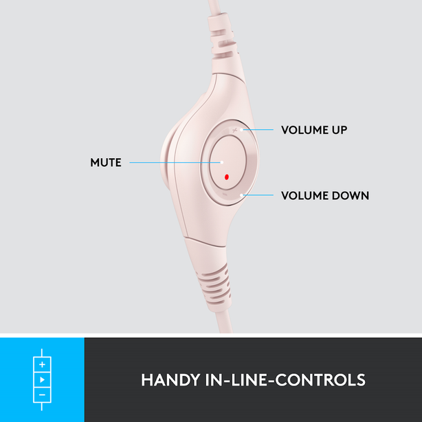 Logitech H390 Usb Stereo Headset Rose