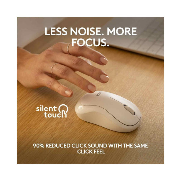 Logitech M240 Silent Bluetooth Mouse - Offwhite