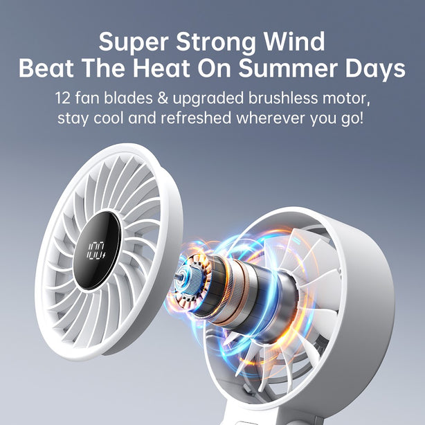 JISULIFE HANDHELD FAN LIFE7 3600MAH-LIGHT GREY