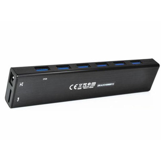 J5Create USB 3.0 7-Port Hub With AC Power Adapter Black