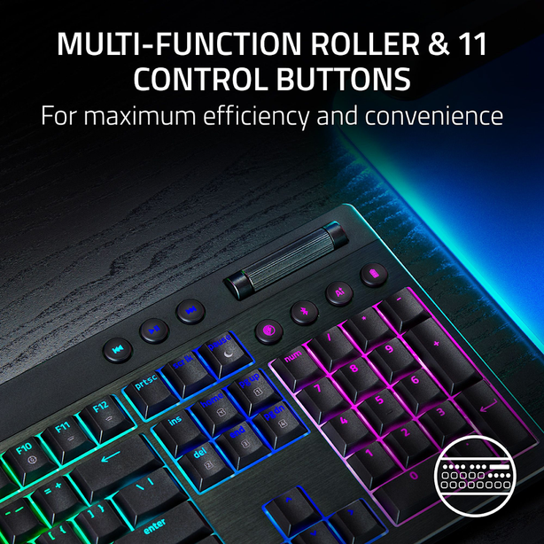 Razer BlackWidow V4 Low-Profile HyperSpeed Wireless Mechanical Gaming Keyboard Orange Tactile Switch US Layout - FRML - RZ03-05270800-R3M1