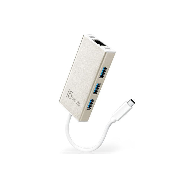 J5Create USB Type-C Gigabit Ethernet & Hub Multi Adapter