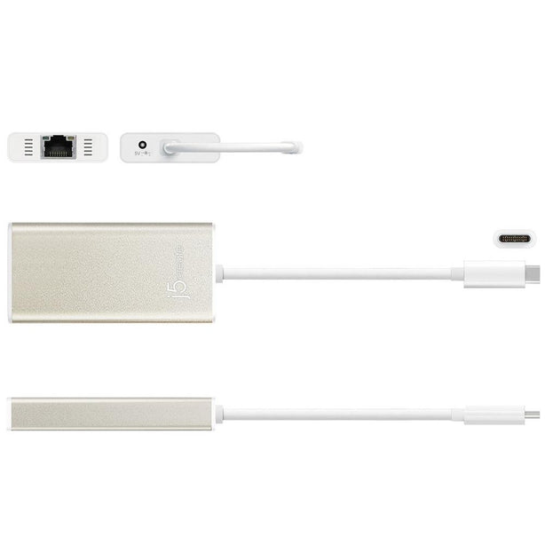 J5Create USB Type-C Gigabit Ethernet & Hub Multi Adapter
