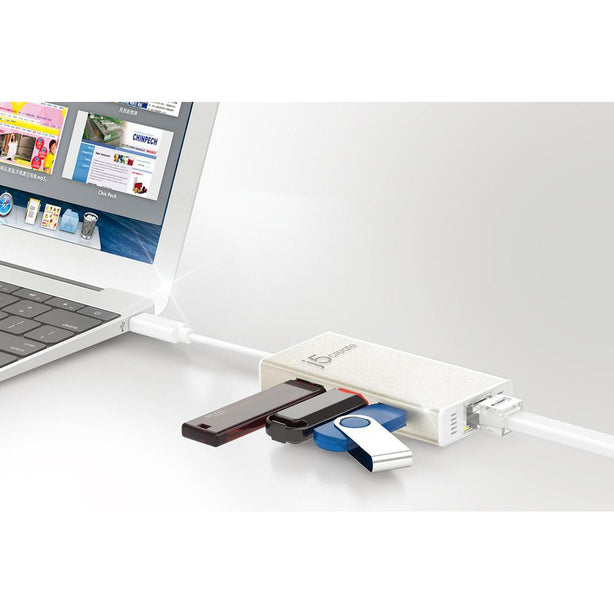J5Create USB Type-C Gigabit Ethernet & Hub Multi Adapter