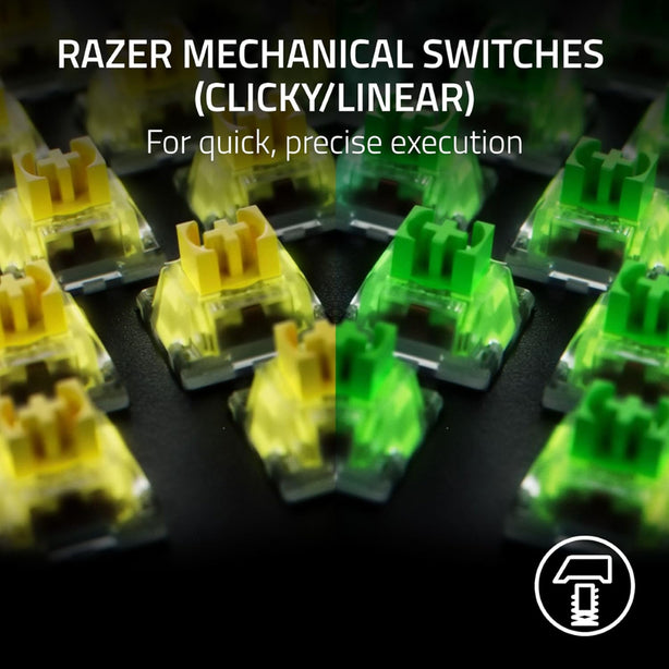 Razer Blackwidow V4 X - Mechanical Gaming Keyboard (Yellow Switch) - Us Layout - Frml