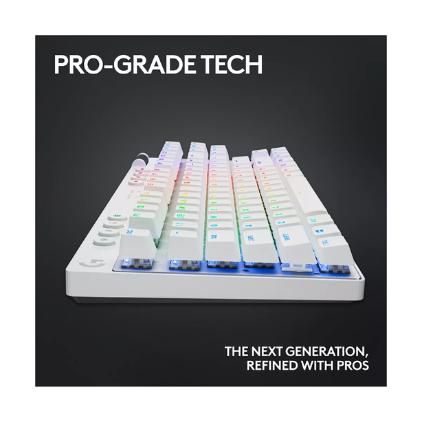 Logitech Pro X Tkl Lightspeed Gaming Keyboard White (Gx-Brown)