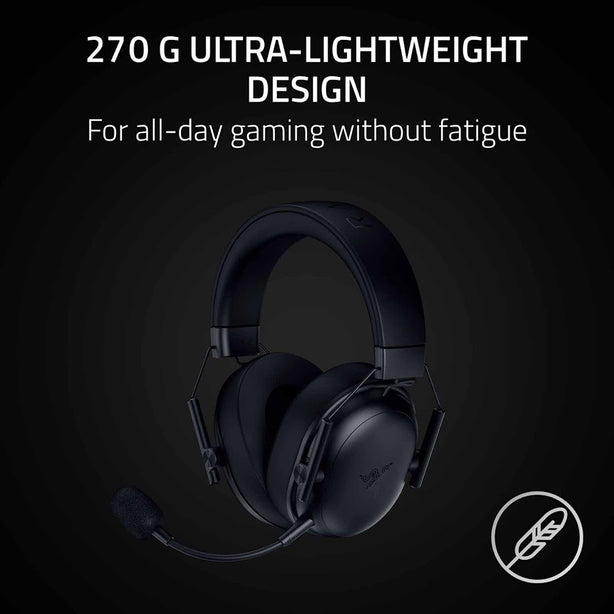 Razer BlackShark V3 X HyperSpeed ,Wireless E-Sports Headset ,Ultra Light 270 g - Triforce 50 mm Driver ,Removable Microphone Black - RZ04-05420100-R3M1