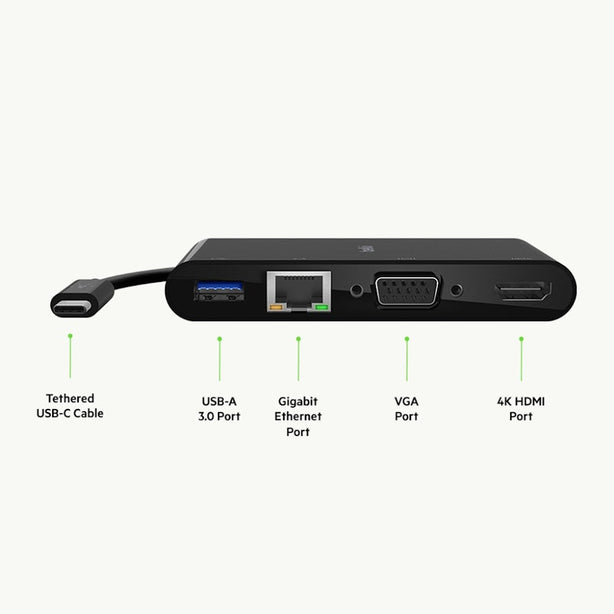 Belkin Usb-C Multimedia + Charge Adapter (100W)