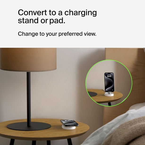 Belkin Qi2 15W Wireless Charging Travel Stand – Black