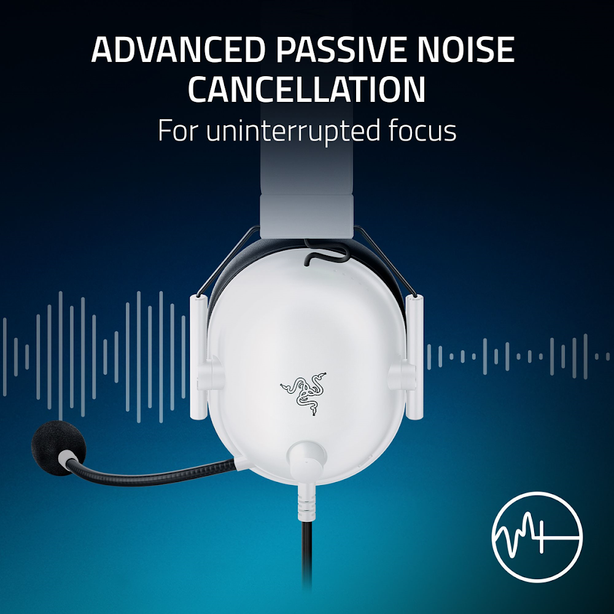 Razer BlackShark V2 X for PlayStation - Wired Esports Headset - White - NASA + AP Packaging