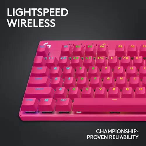 Logitech Pro X Tkl Lightspeed Gaming Keyboard Magenta (Gx-Brown)