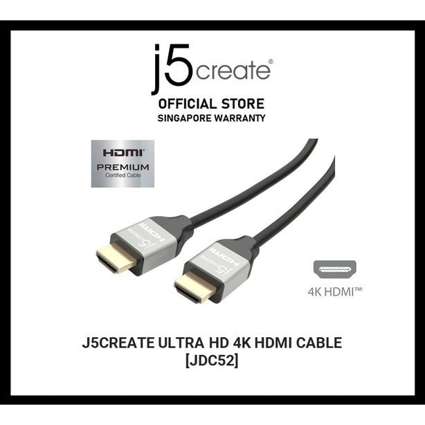 J5Create Ultra HD 4K HDMI Cable 2M
