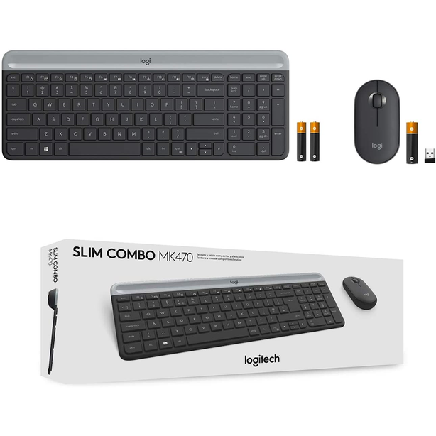 Logitech Mk470 Wireless Slim Combo Graphite