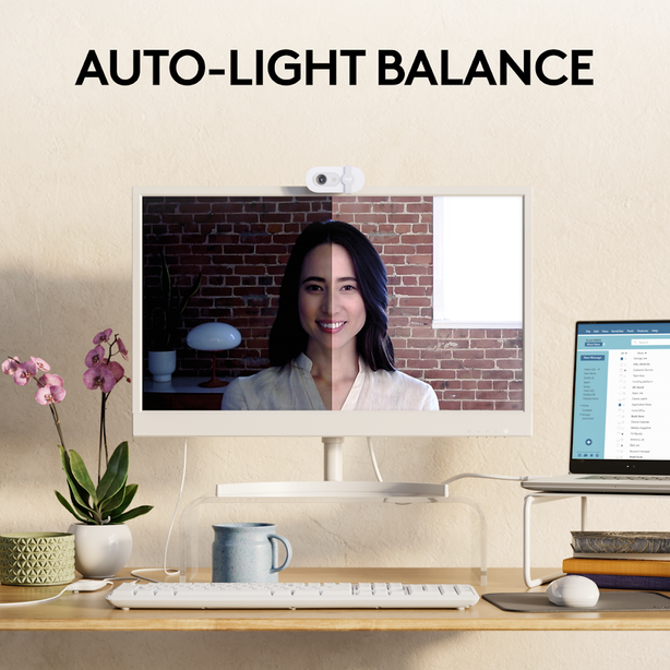 Logitech Brio 100 Full Hd Webcam - Off-White
