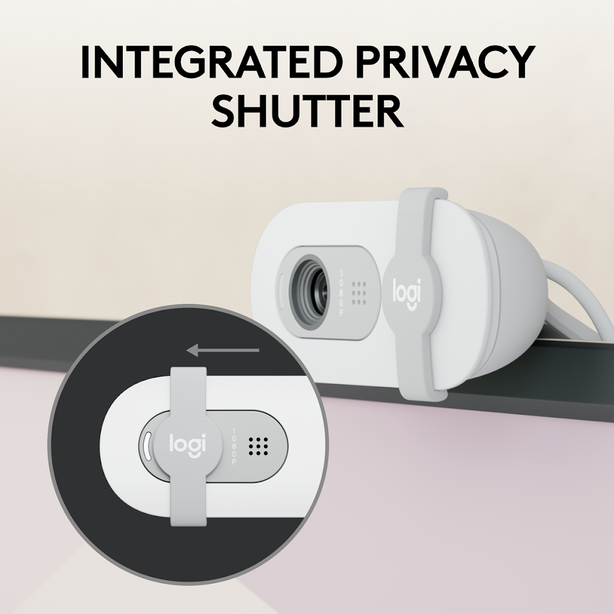 Logitech Brio 100 Full Hd Webcam - Off-White