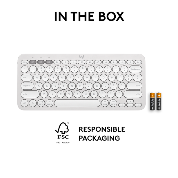 Logitech Pebble Keys 2 K380S - Tonal White