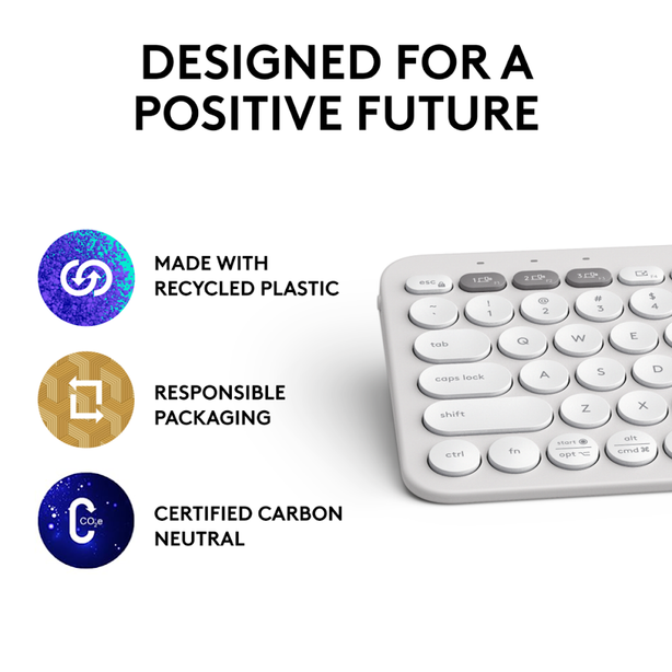 Logitech Pebble Keys 2 K380S - Tonal White