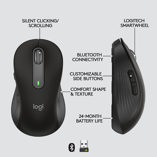 Logitech Signature M650 Medium Wireless Bluetooth Mouse