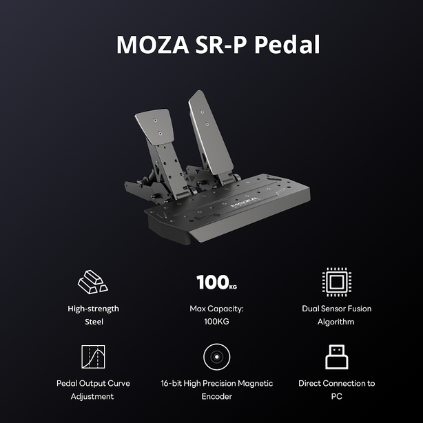 MOZA SR P Single Clutch Pedal High Precision Load Cell
