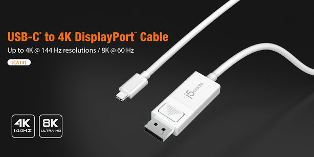 J5create USB Type-C To 4K Displayport Cable