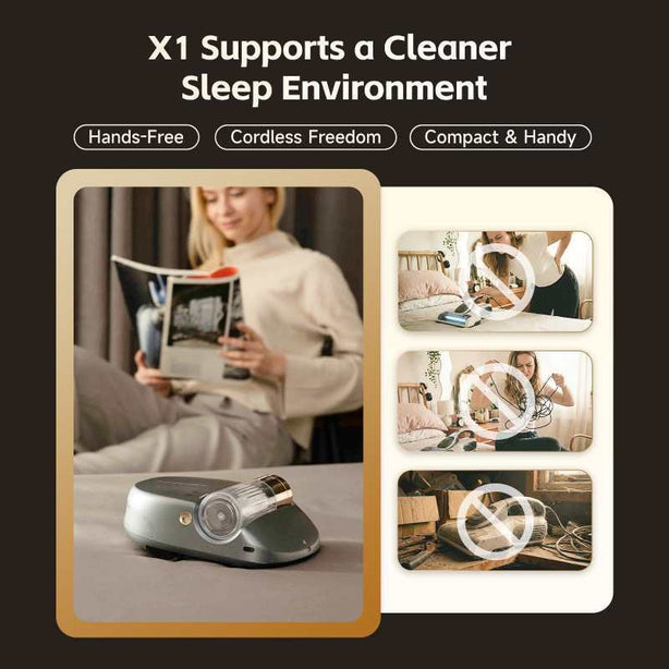 CREATULIZE X1 Robot Bed Vacuum Cleaner Grey