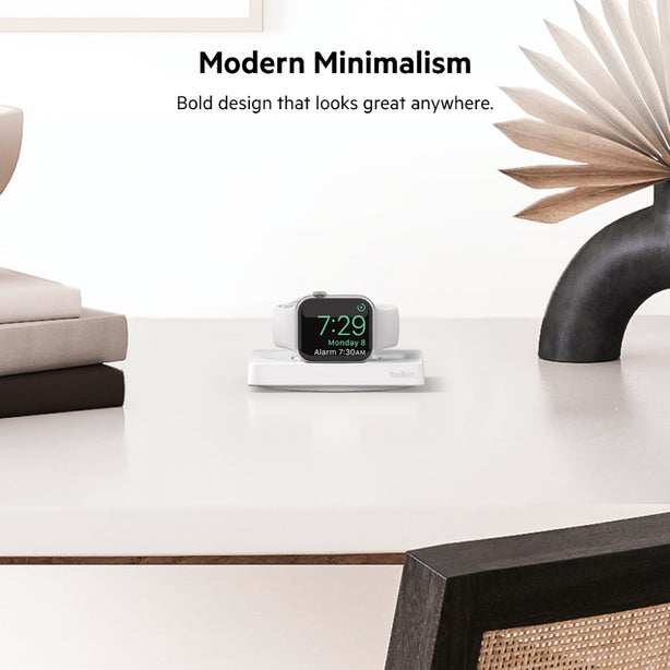 Belkin Portable Fast Charger For Apple Watch White
