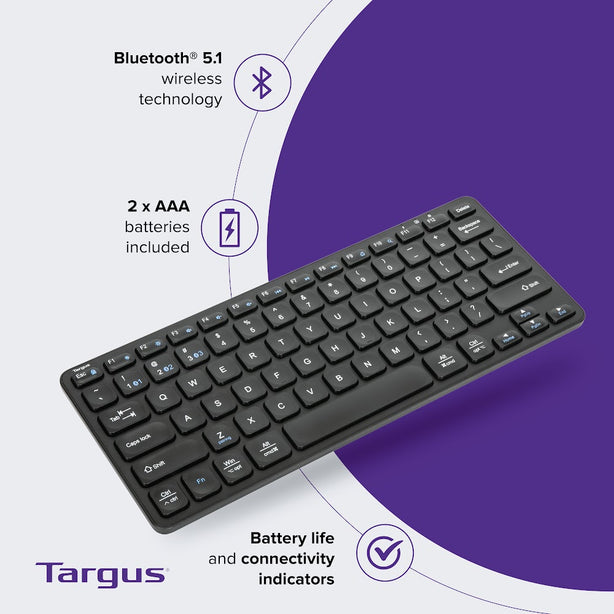 Targus KB862 Compact Multi-device Bluetooth Keyboard