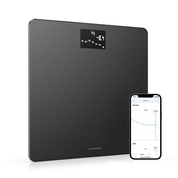 Withings Body - Weight & BMI Wi-Fi Digital Scale, with Smartphone App (Black)