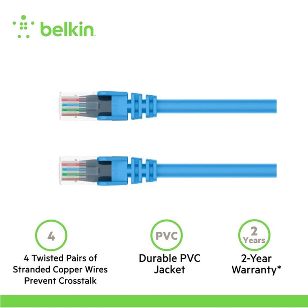 Belkin CAT6 Ethernet Patch Cable Snagless RJ45