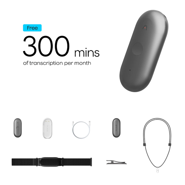 PLAUD NotePin S Wearable AI Note Taker – AI transcription, 112 languages, 10,000+ summary templates. Multimodal input,Purple