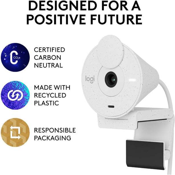 Logitech Brio 300 Full Hd Webcam - Off-White
