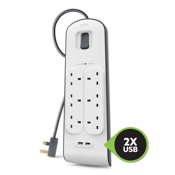 Belkin Outlet Surge Protection Strip With 2 USB Port