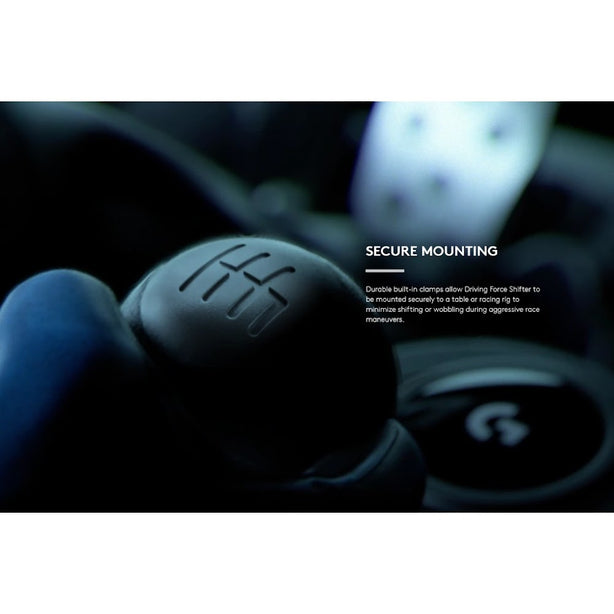 Logitech Driving Force Shifter – 6-Speed Gearbox, Solid Steel Shaft, Leather Knob & Boot