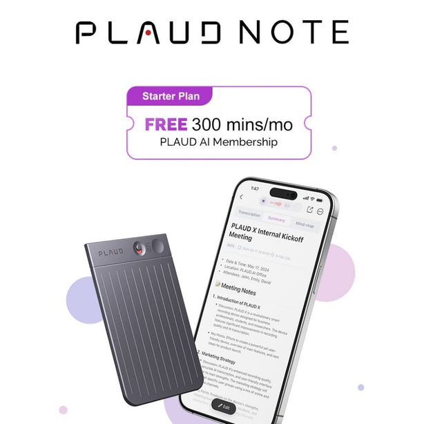 PLAUD NOTE AI Voice Recorder -Transcribe & Summarize, Support 112 Languages, For Lectures, Meetings, Calls
