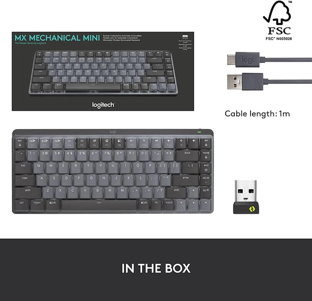 Logitech Mx Mechanical Mini Wireless Keyboard Graphite