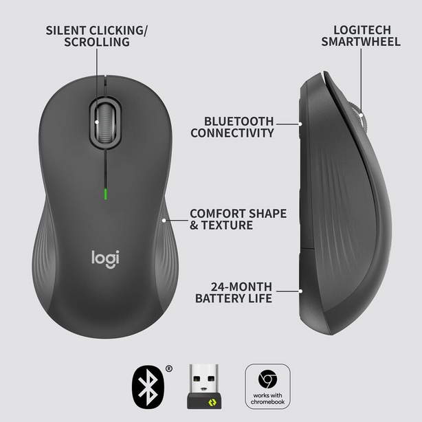 Logitech Signature M550 M Wireless Mouse Graphite
